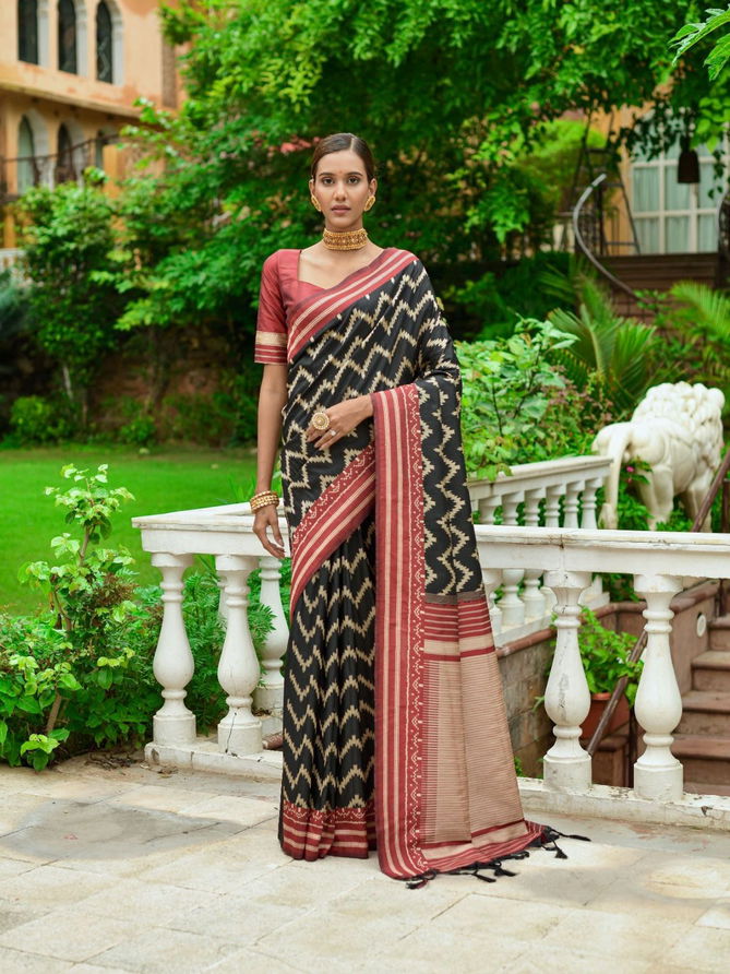 Zigzag Color Set Art Silk Wedding Saree Catalog